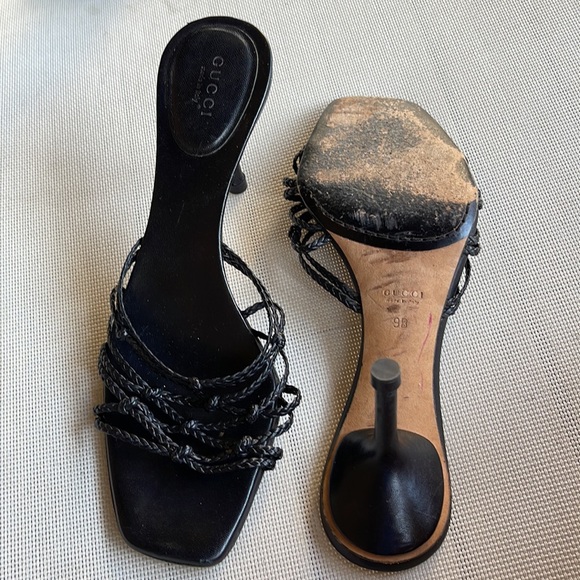 GUCCI ❤️💚 Braided leather&knots slip on sandals - Picture 3 of 4